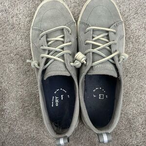 Sperry Light Gray Leather Women's Shoes size 7.5